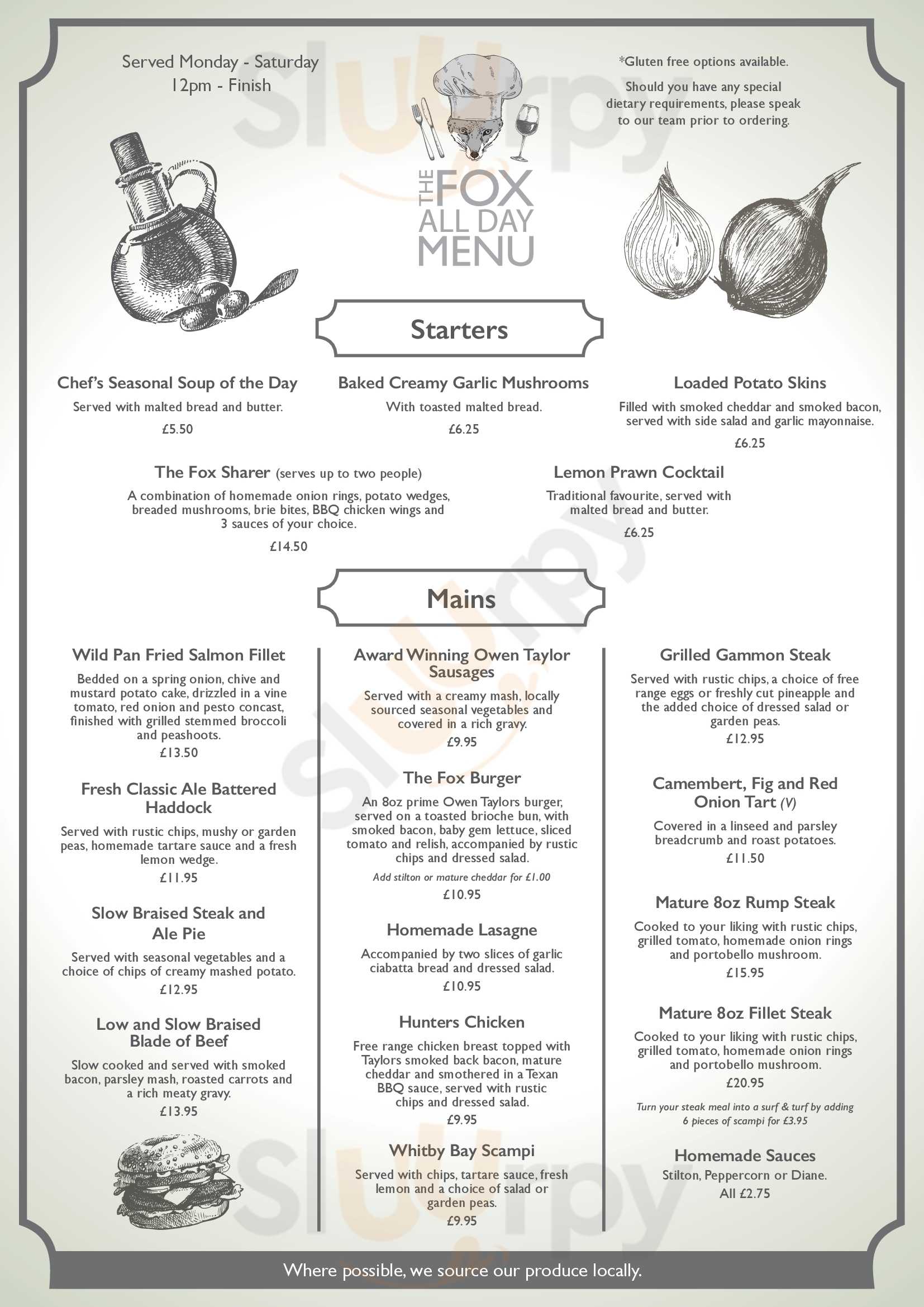 The Fox Inn Kelham Menu - 1