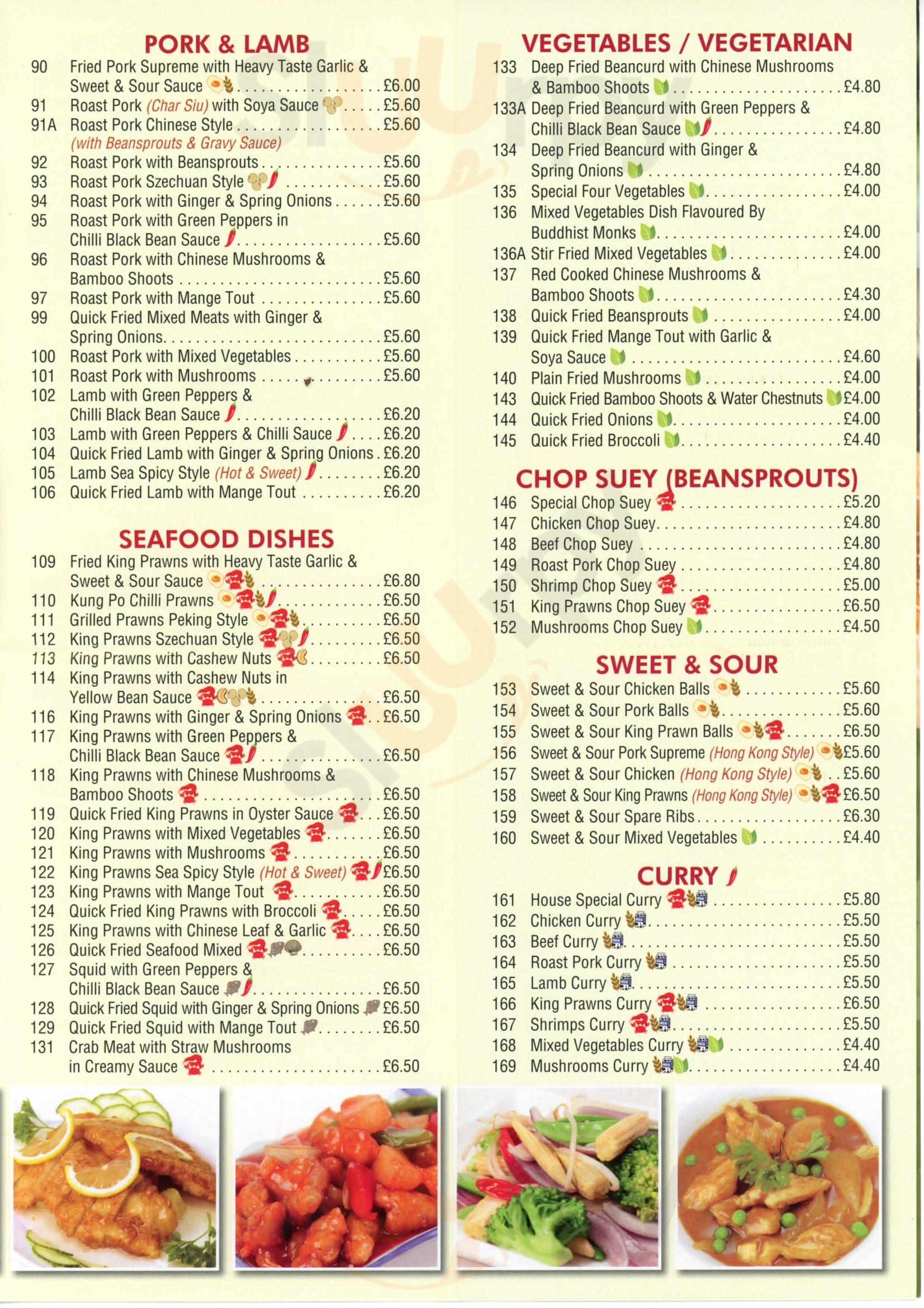 Menu - New Golden House Woking