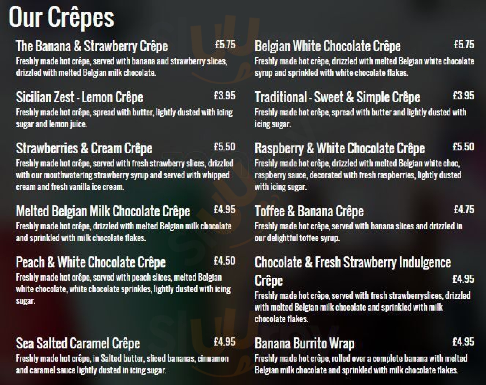 Creams Cafe Wembley Wembley Menu - 1