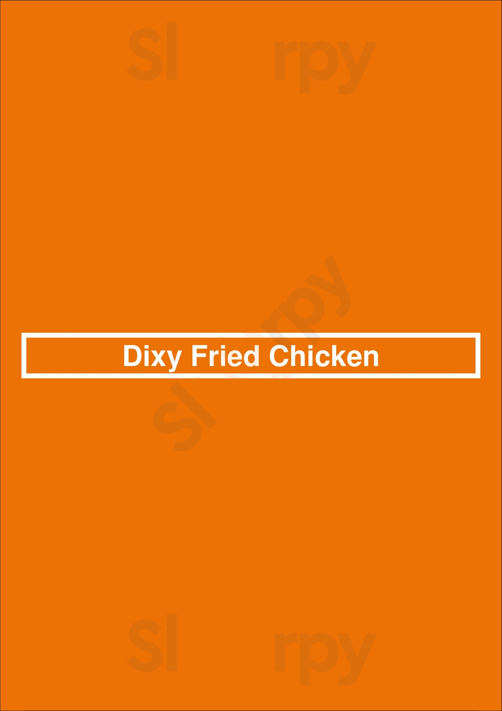 Dixy Fried Chicken Blackburn Menu - 1