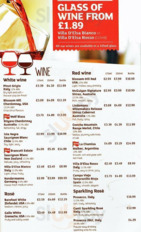 Rising Sun Brewers Fayre menu