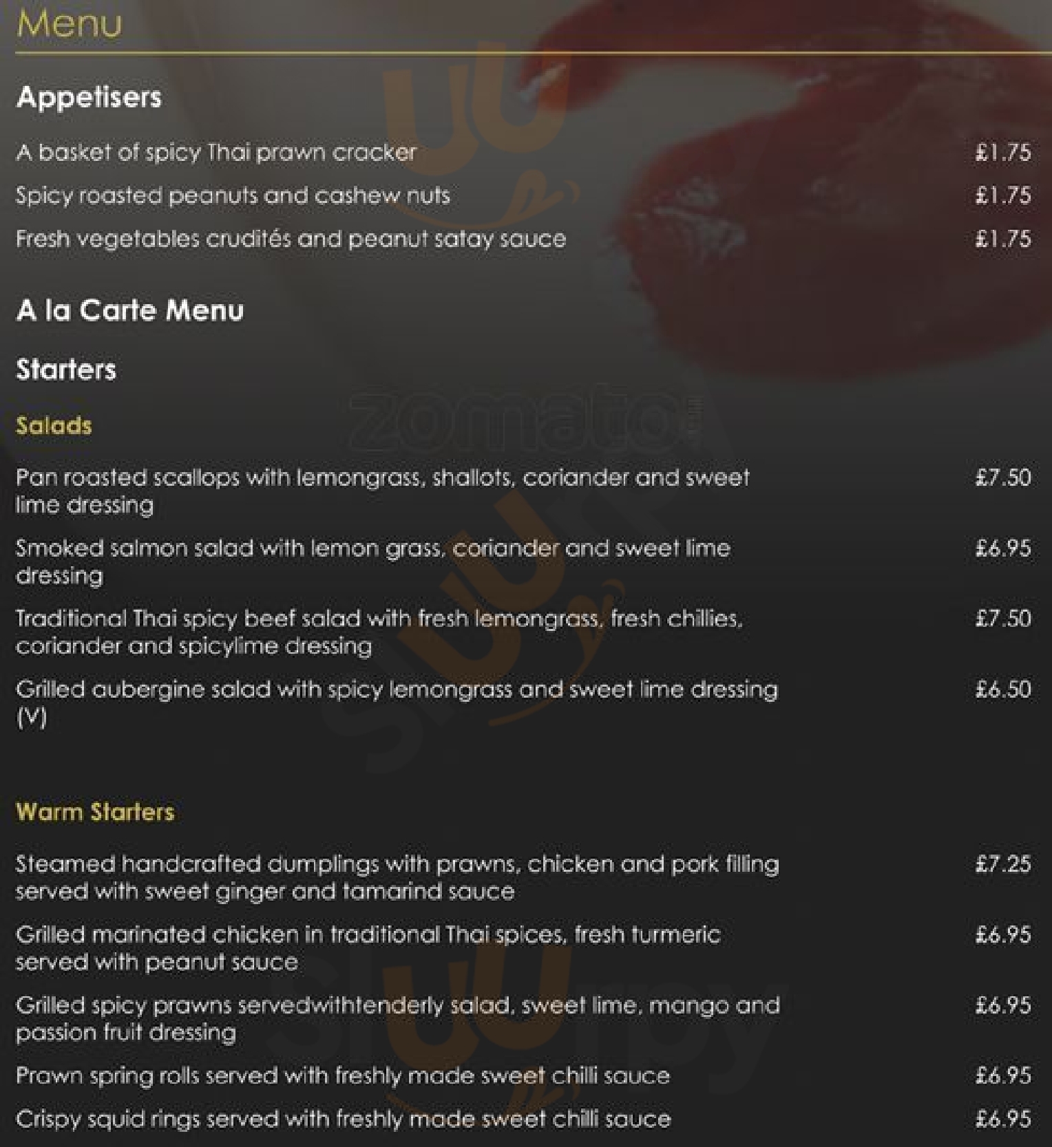 Simply Thai Teddington Menu - 1