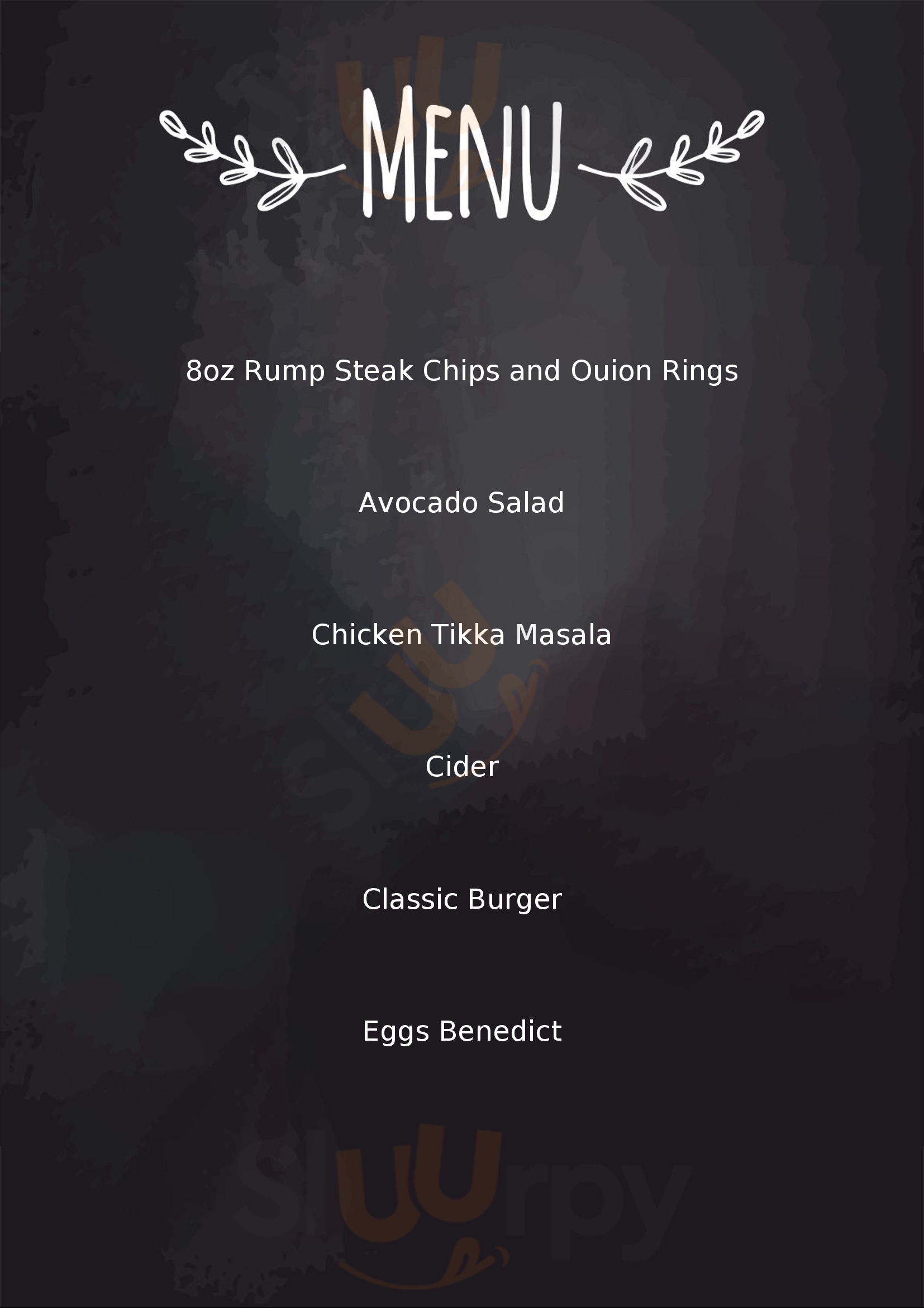 The Old Town Hall Aberdare Menu - 1
