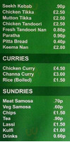 Shahi Nan Kabab menu