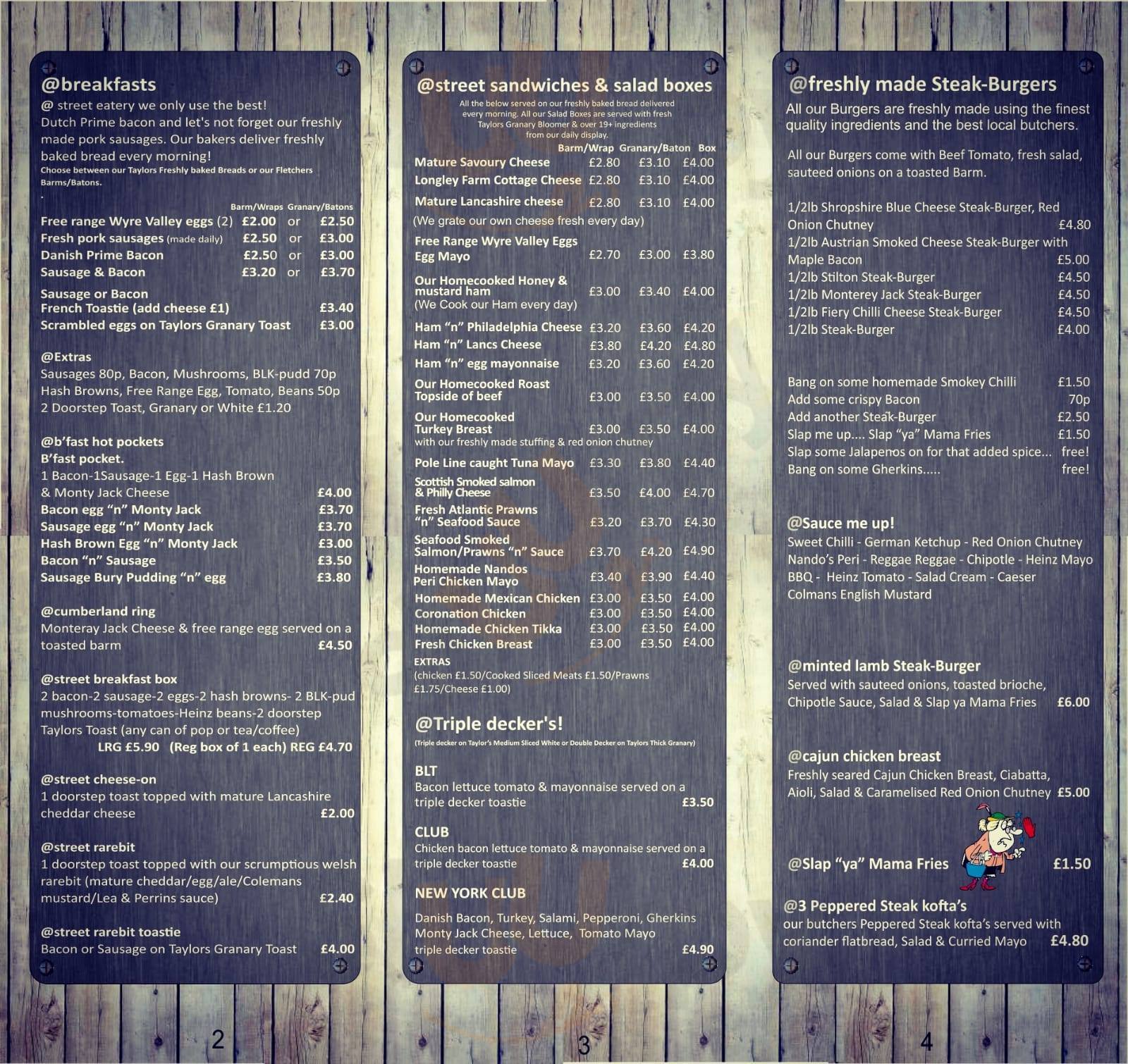 Street Eatery Thornton Cleveleys Menu - 1