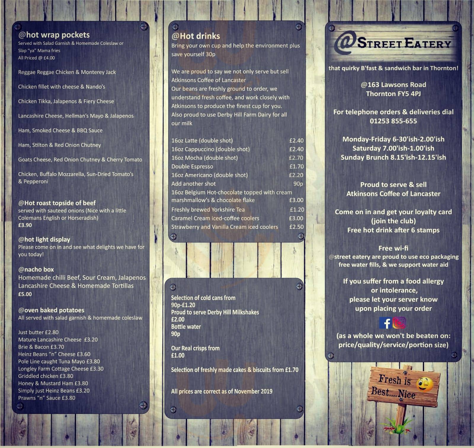 Street Eatery menù, Thornton Cleveleys Main Menu Sluurpy