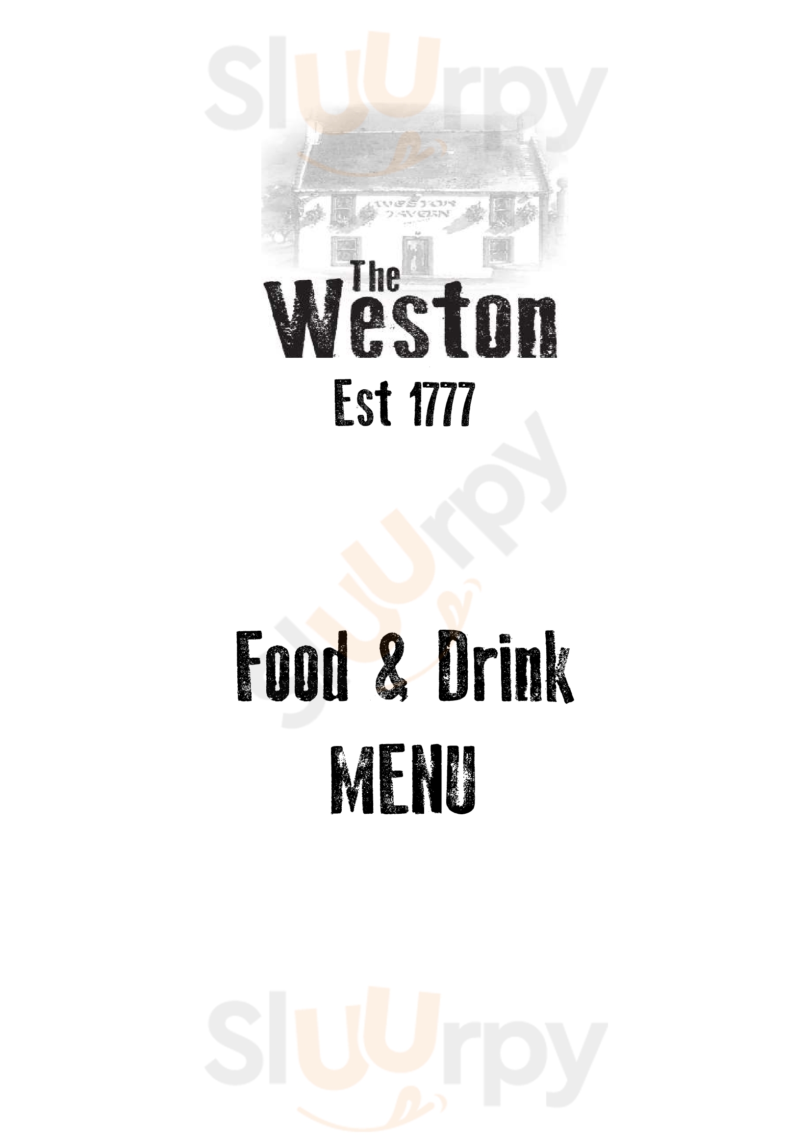 The Weston Kilmarnock Menu - 1