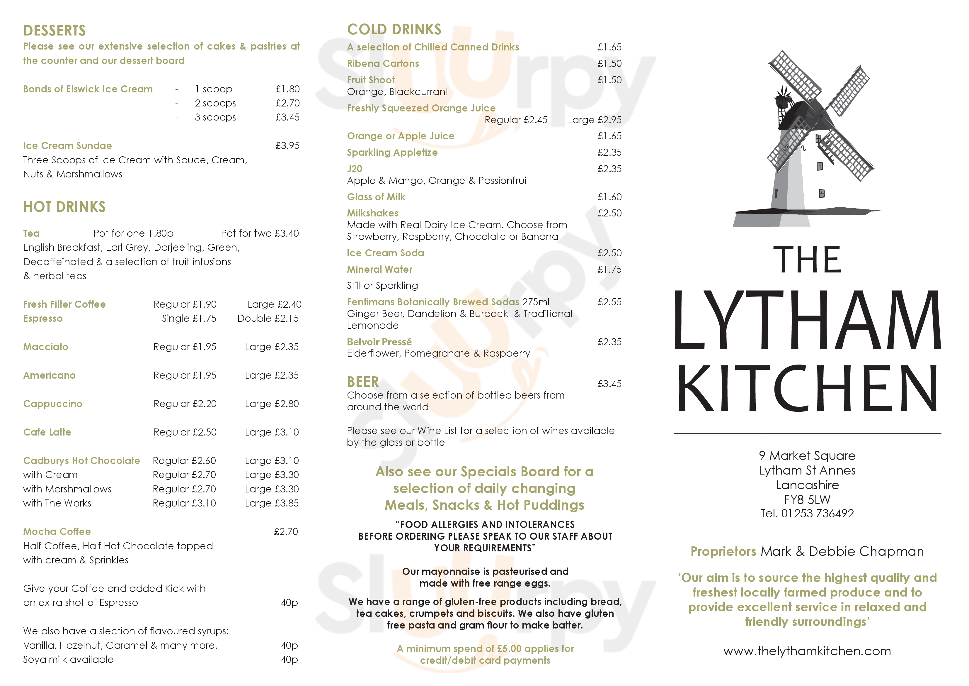 The Lytham Kitchen Lytham St Anne's Menu - 1