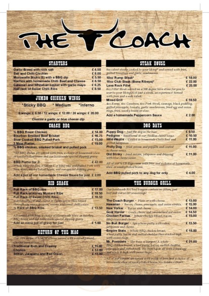 The Coach menu