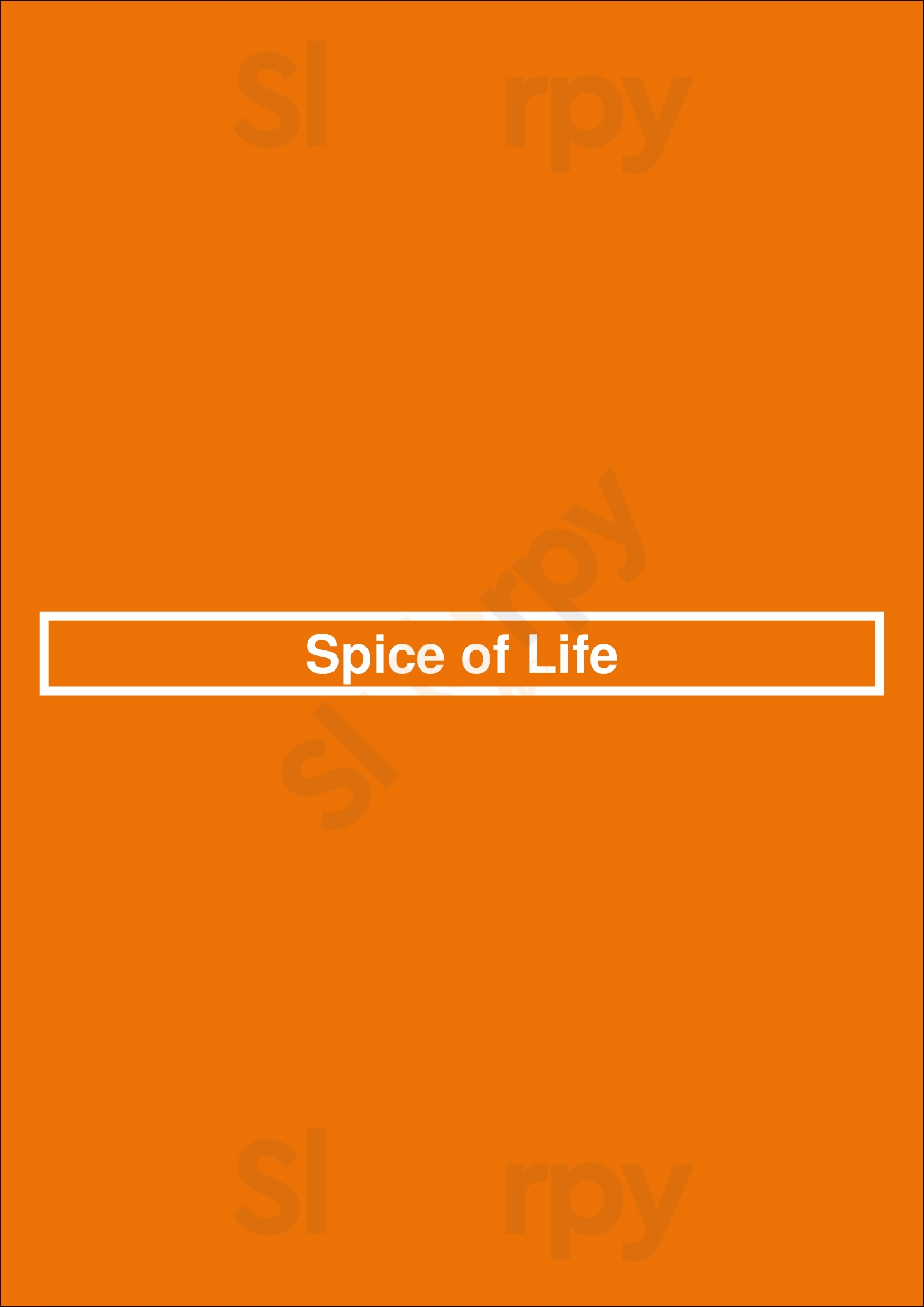 Spice Of Life Grimsby Menu - 1