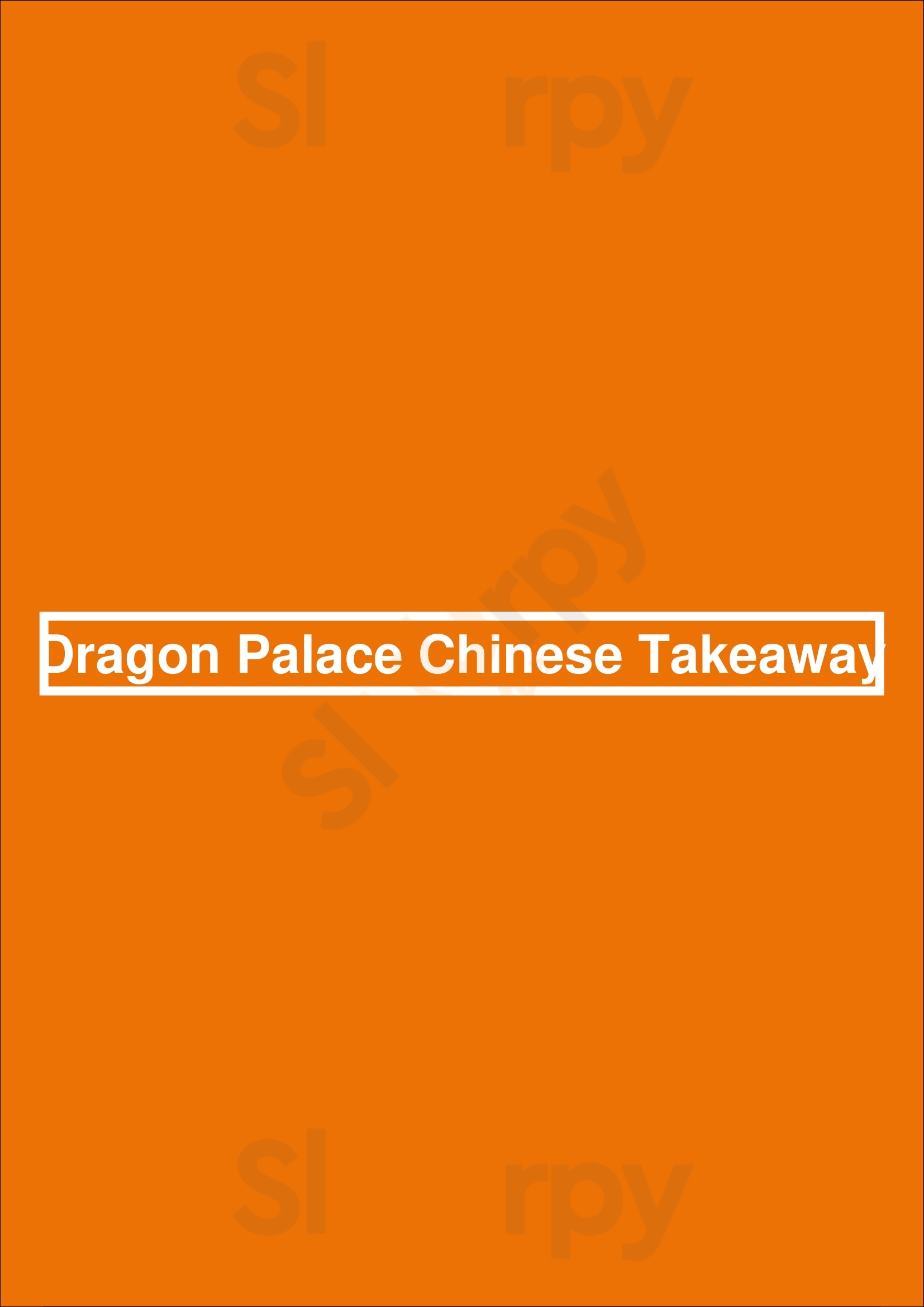 Dragon Palace Chinese Takeaway Oldham Menu - 1