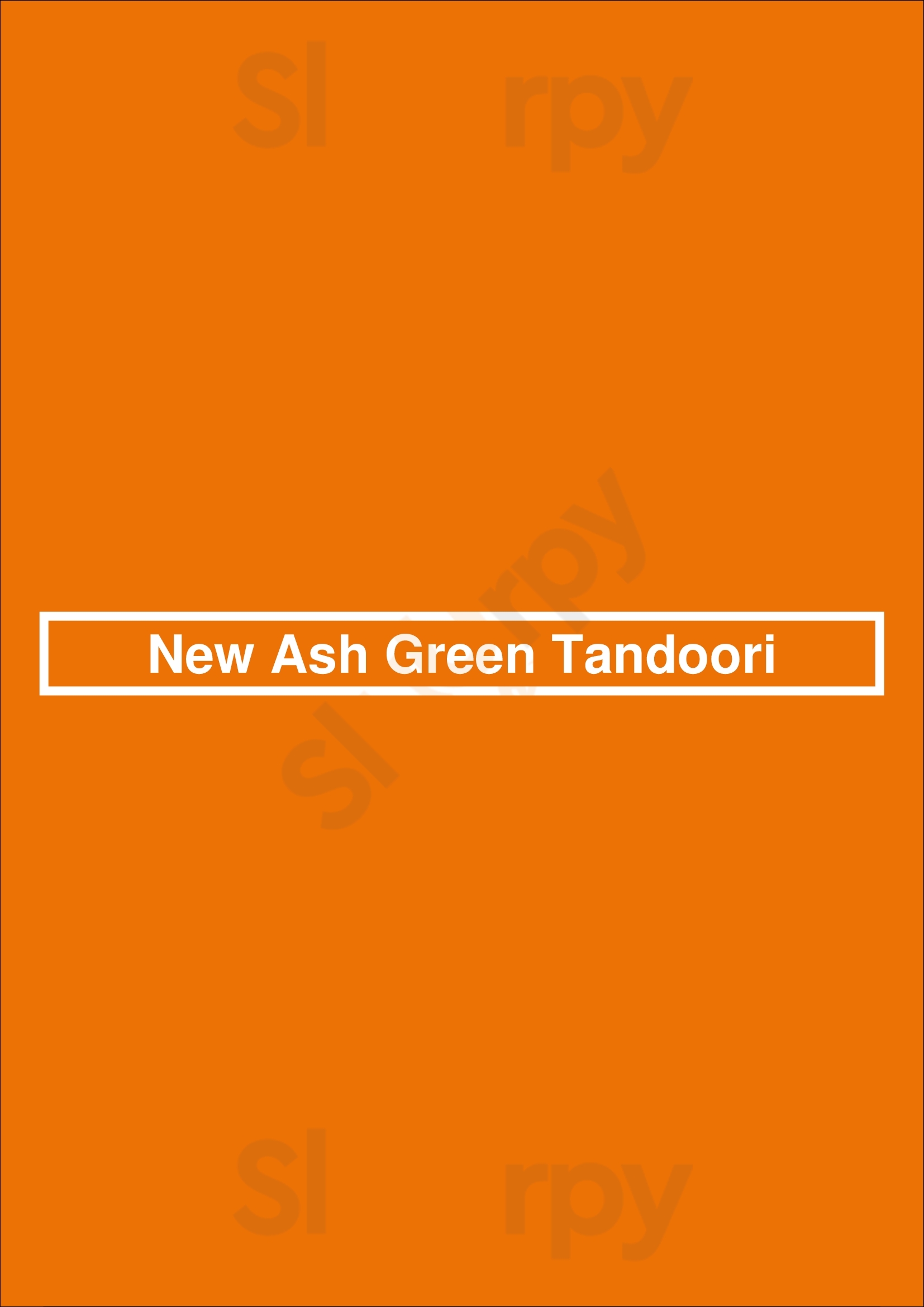 New Ash Green Tandoori New Ash Green Menu - 1