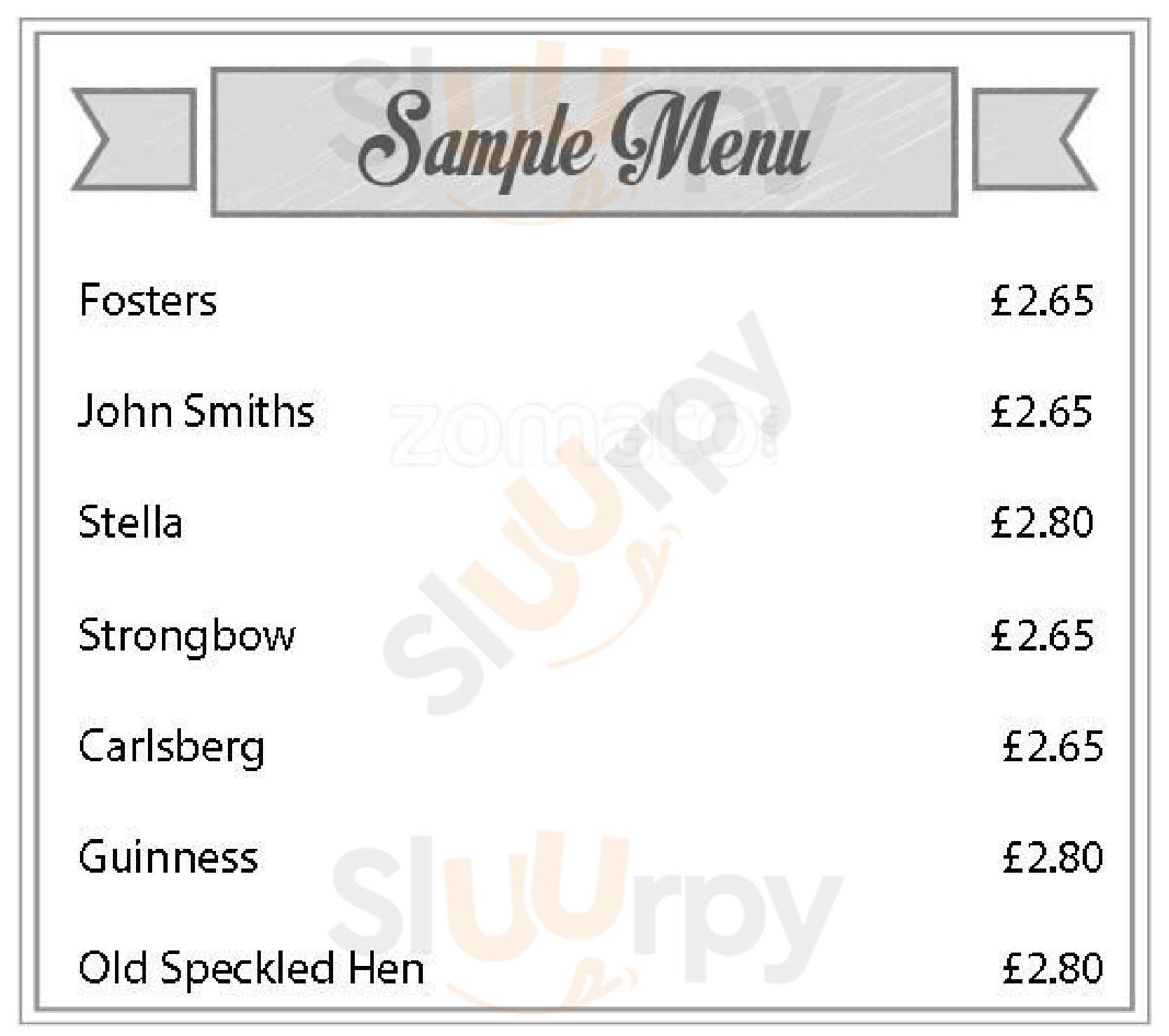 The Lamb Southall Menu - 1