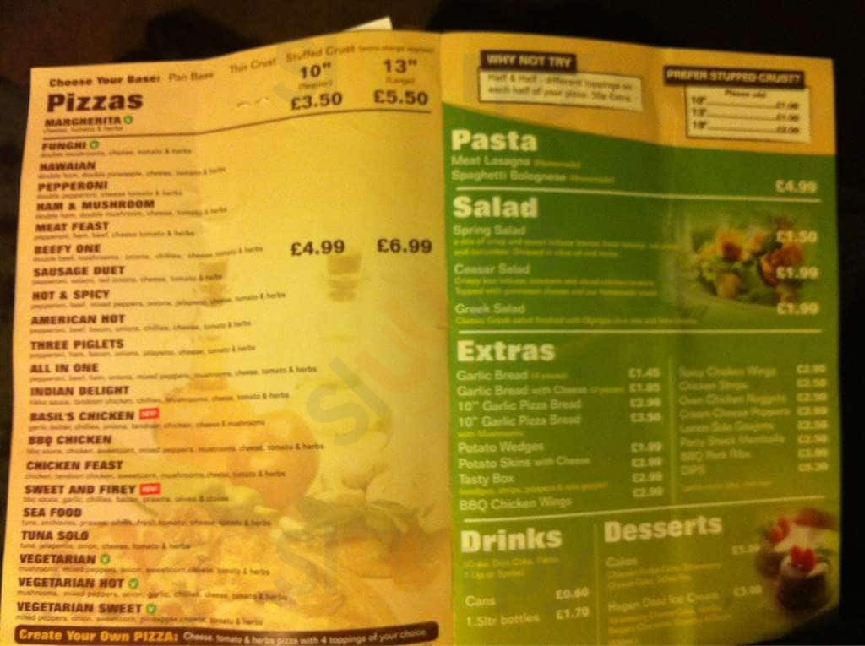 Pronto Pizza Burnley Menu - 1