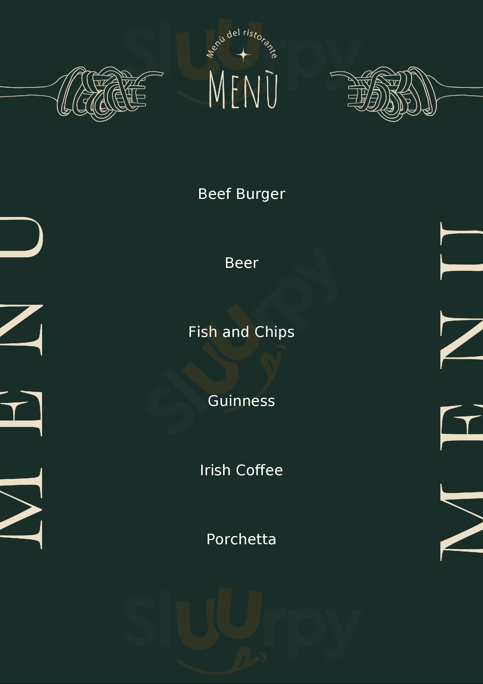 The Blackstone Ballymena Menu - 1