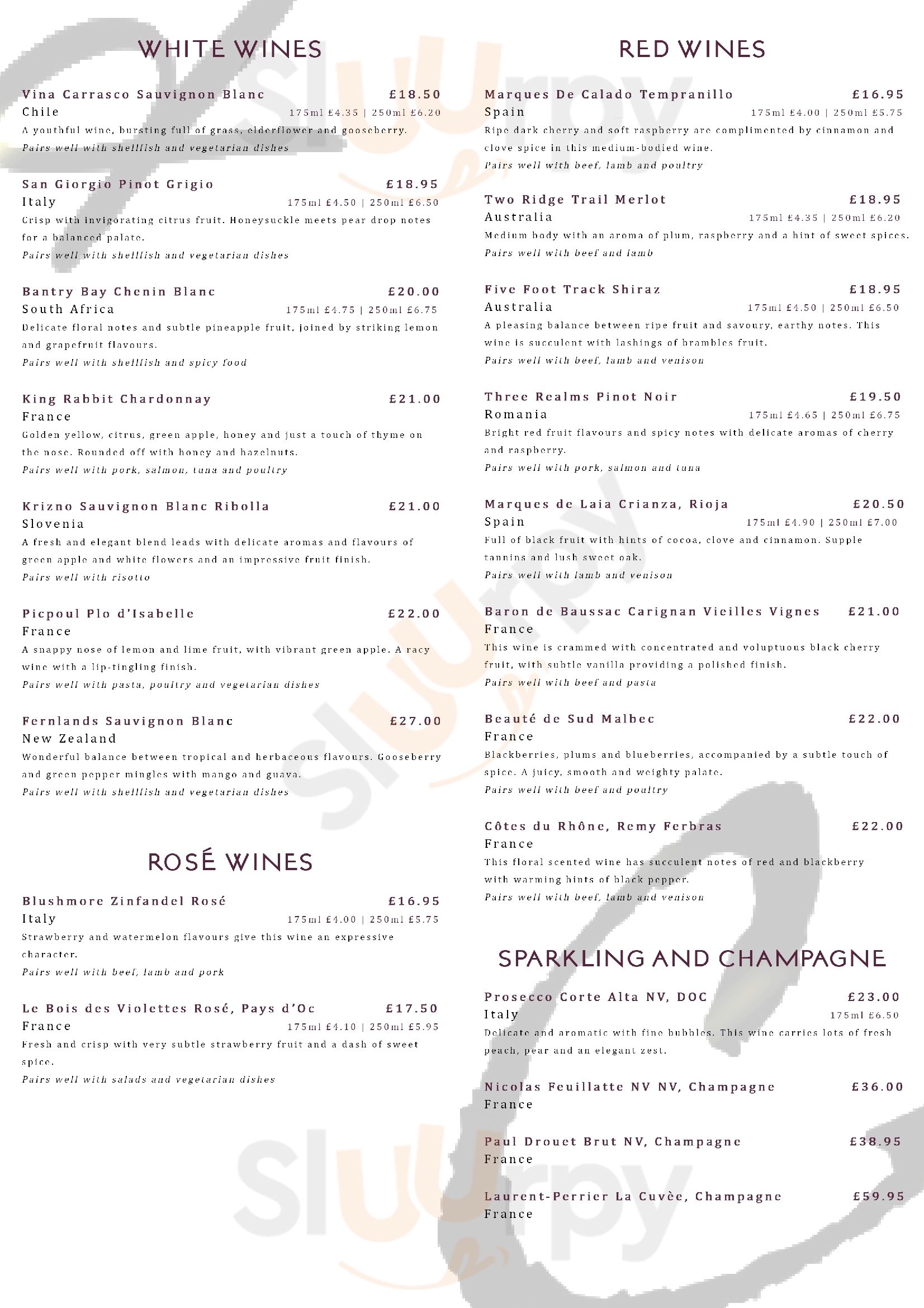 Claytons And The Glasshouse Barnstaple Menu - 1