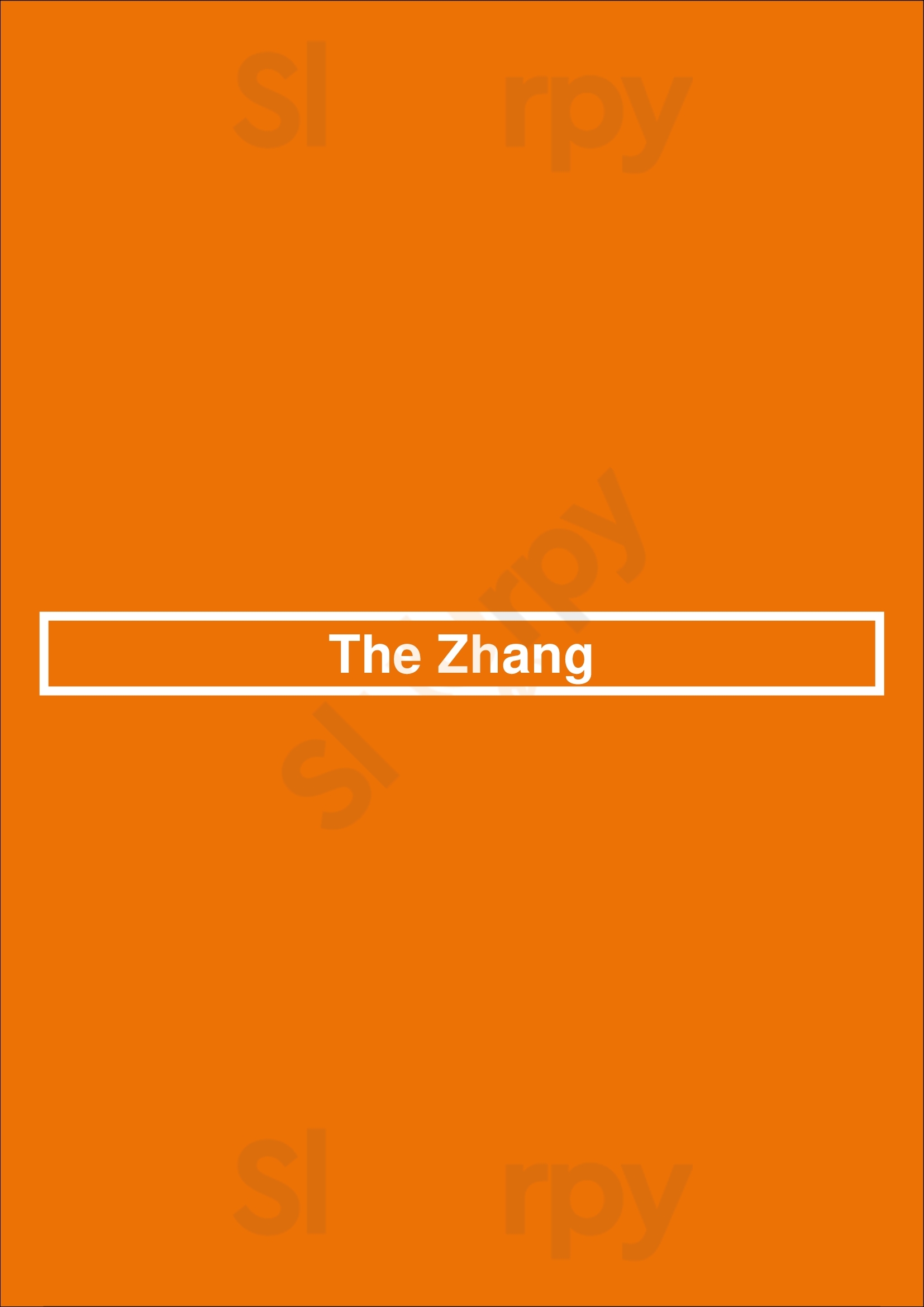 The Zhang Herne Bay Menu - 1