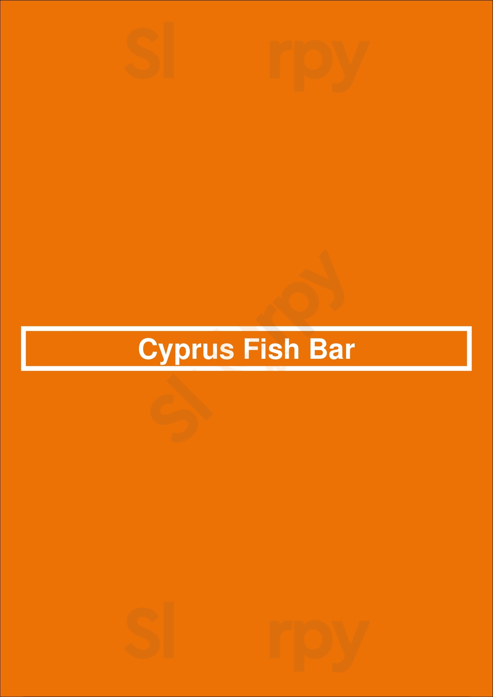 Cyprus Fish Bar Braintree Menu - 1