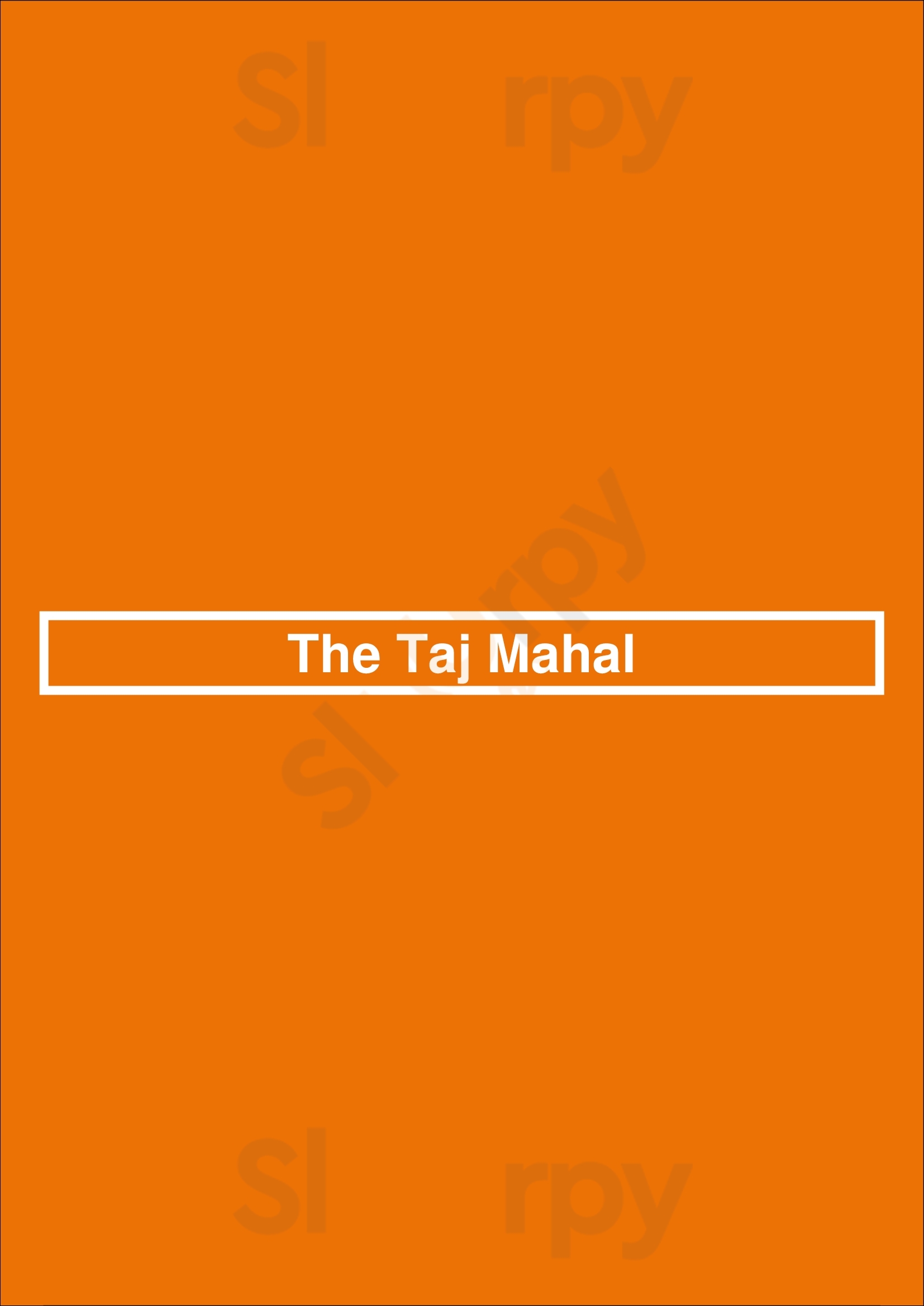 The Taj Mahal Bexhill-on-Sea Menu - 1