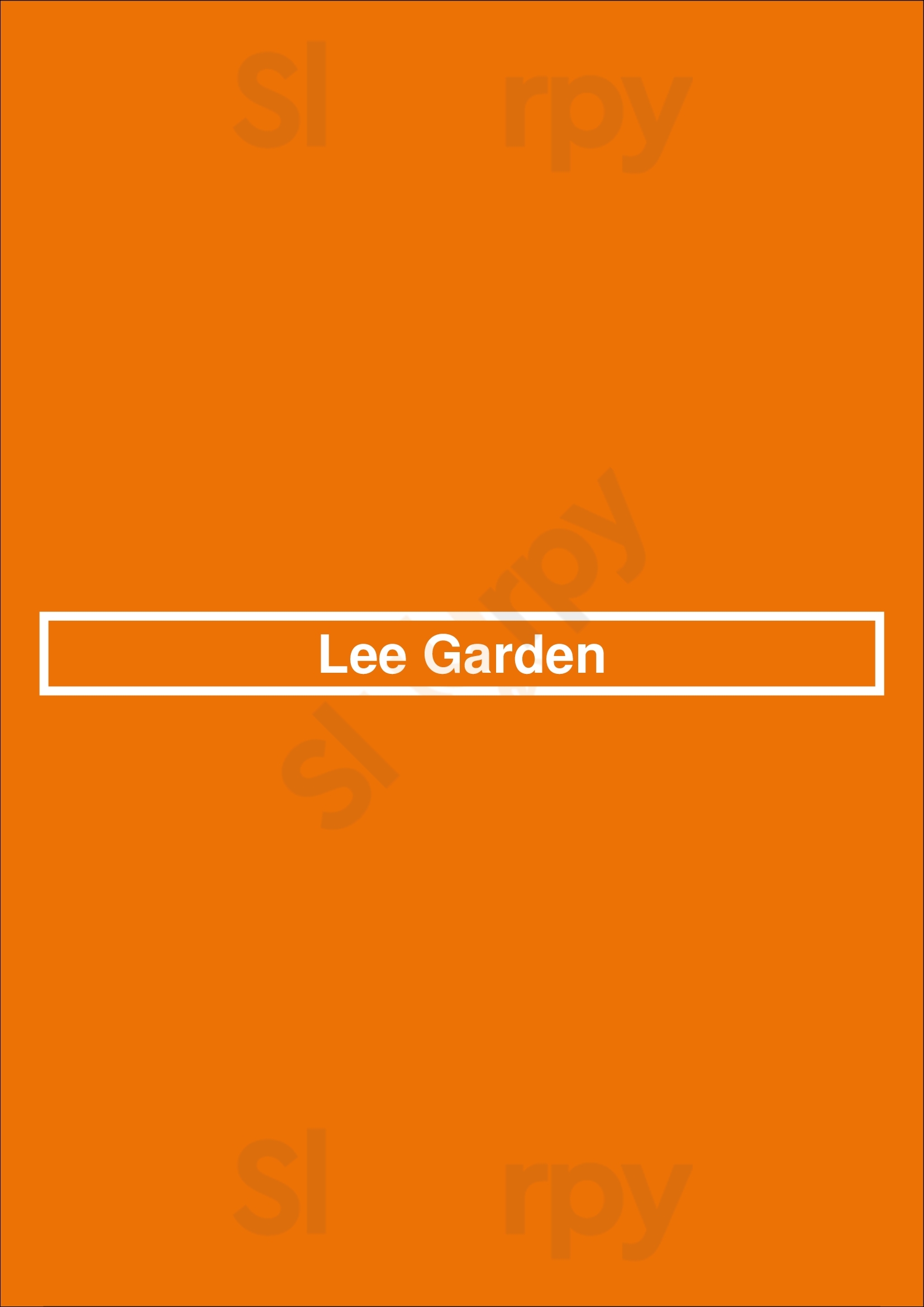 Lee Garden Newry Menu - 1