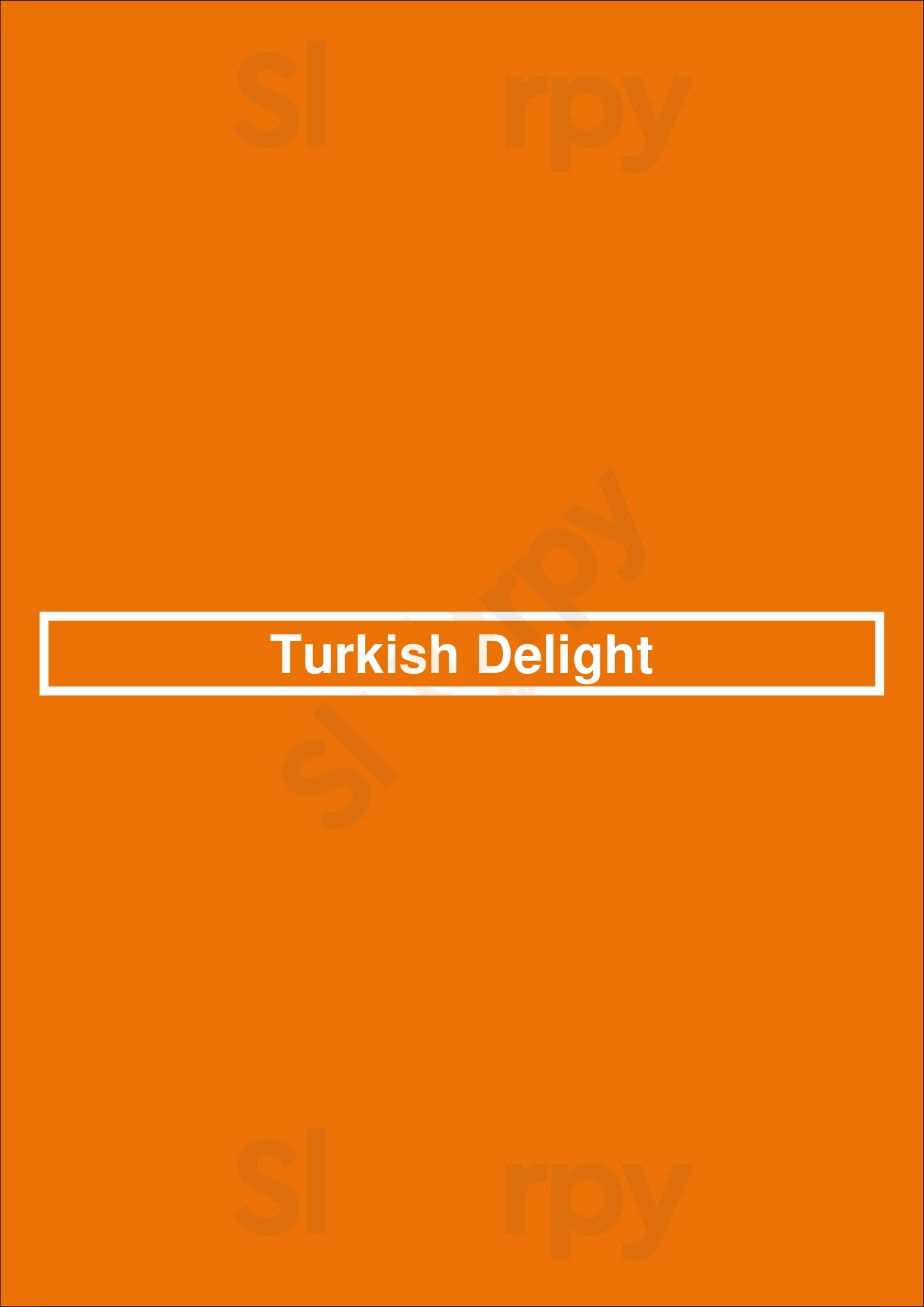 Turkish Delight Dover Menu - 1