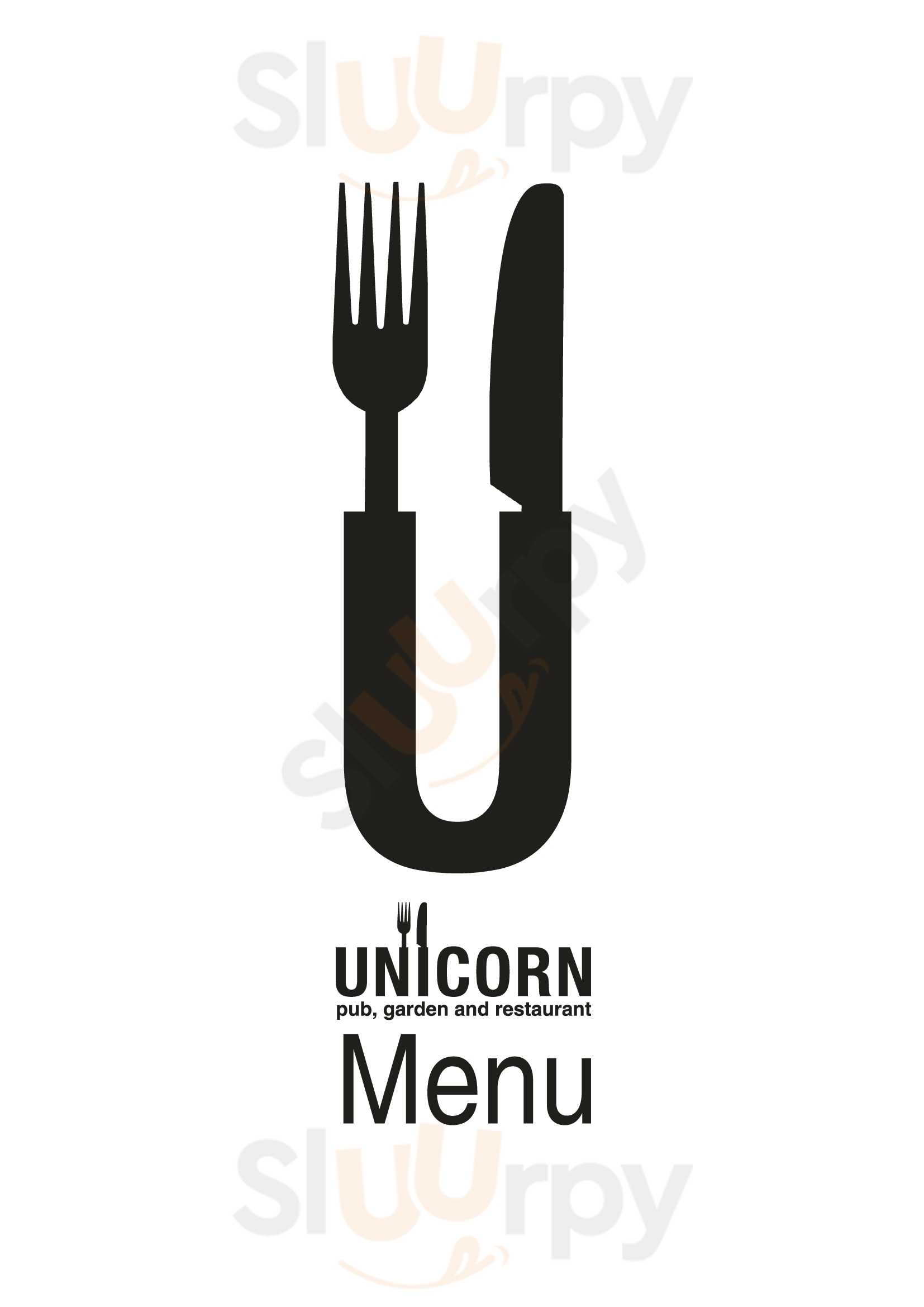 The Unicorn Inn Boston Menu - 1