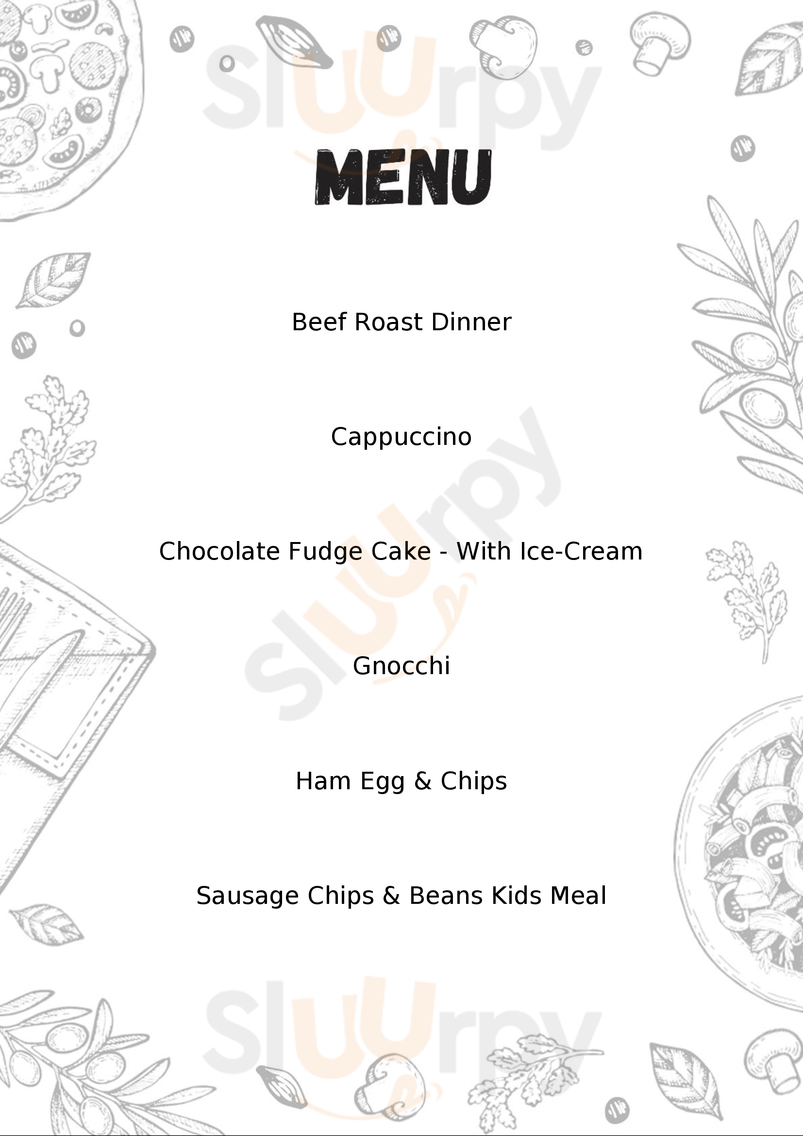 Oval Cafe Stevenage Menu - 1