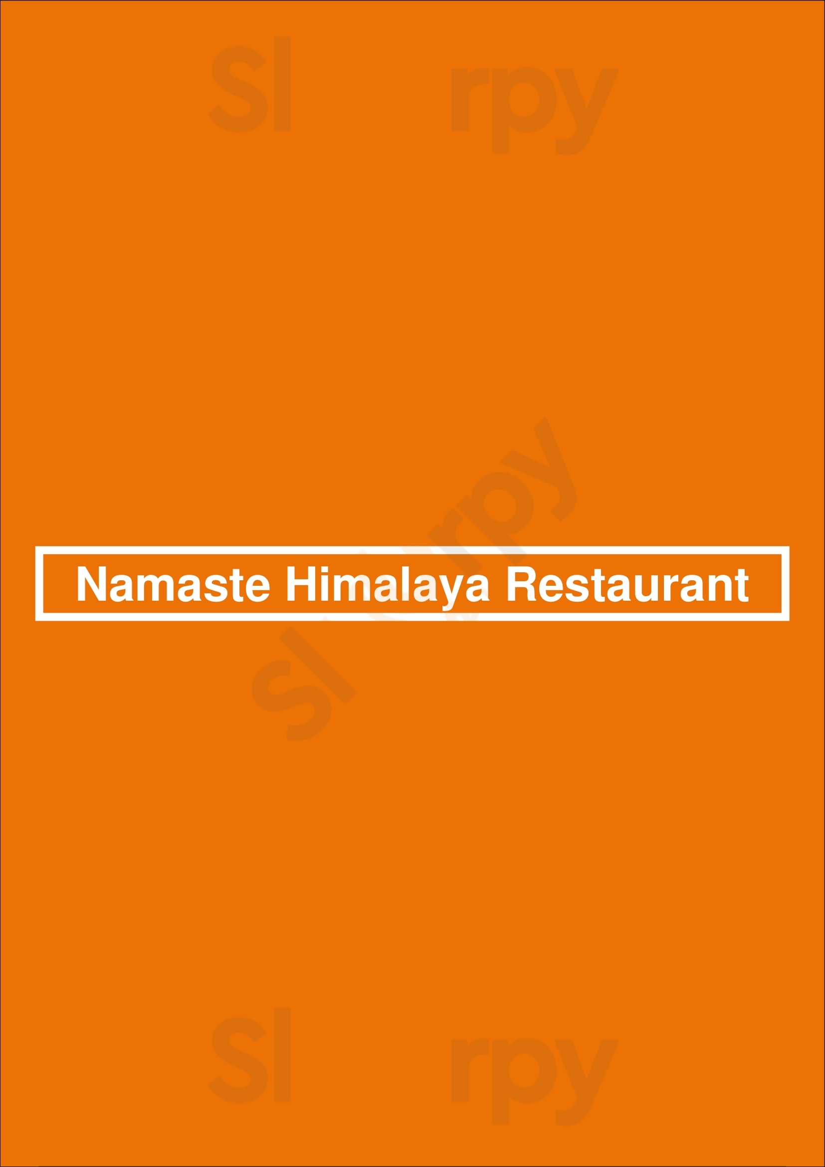 Namaste Himalaya Restaurant Exmouth Menu - 1