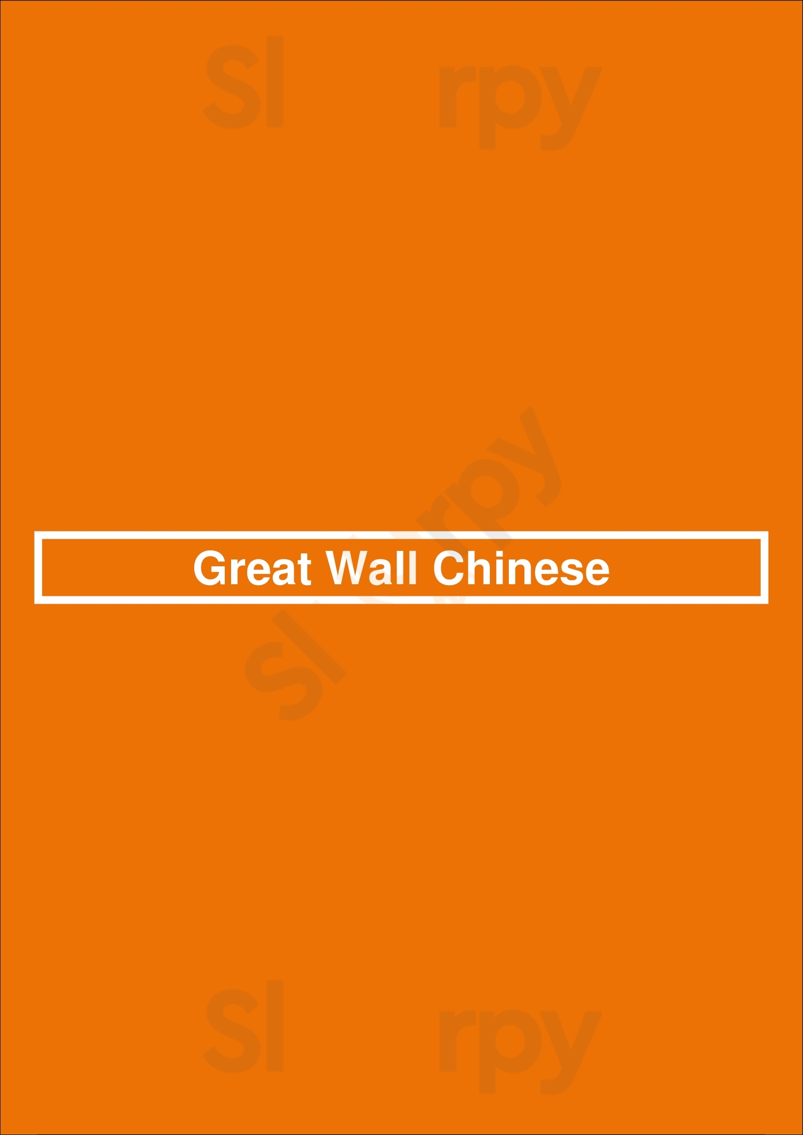 Great Wall Chinese Hemel Hempstead Menu - 1