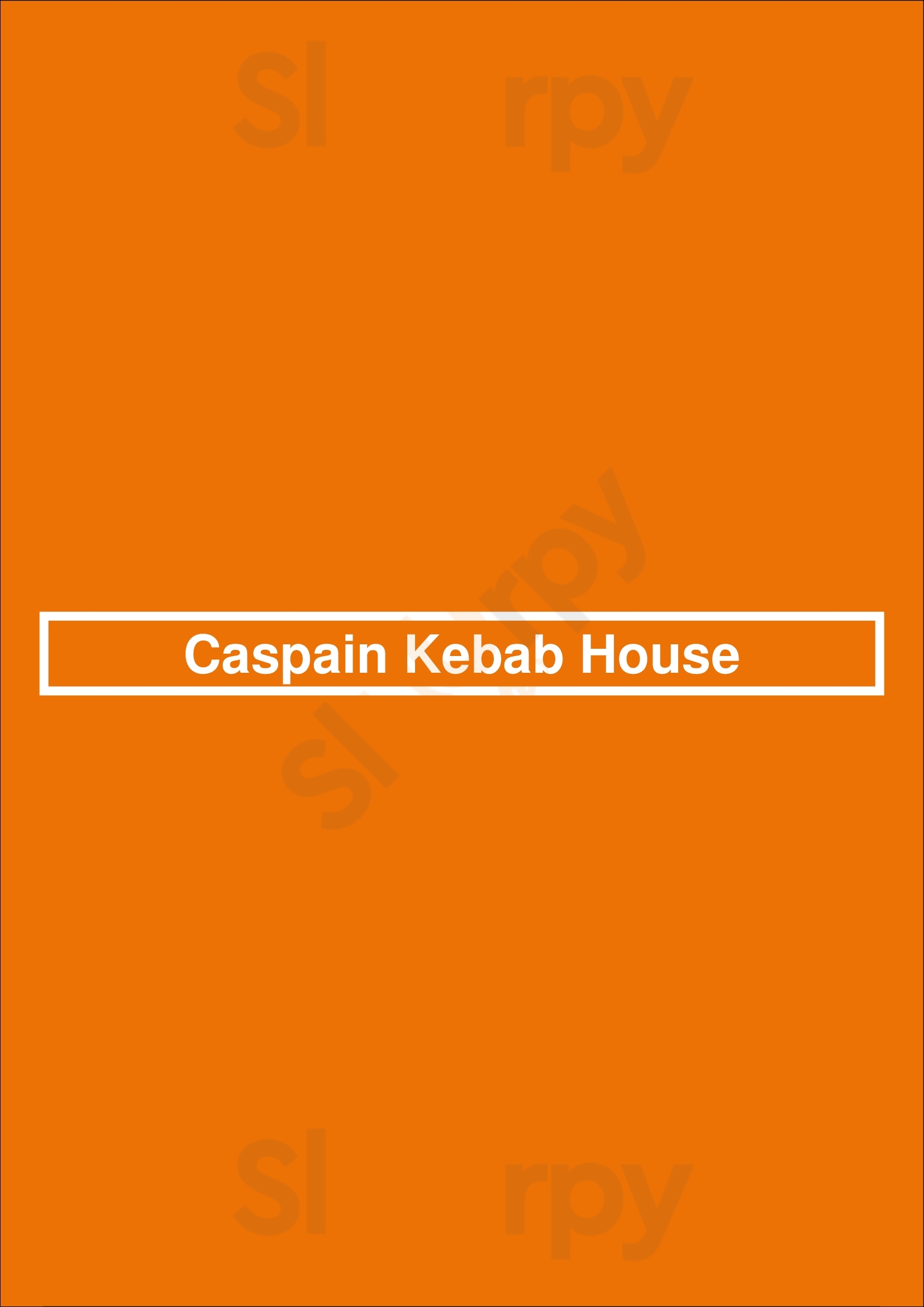 Caspain Kebab House Northwich Menu - 1