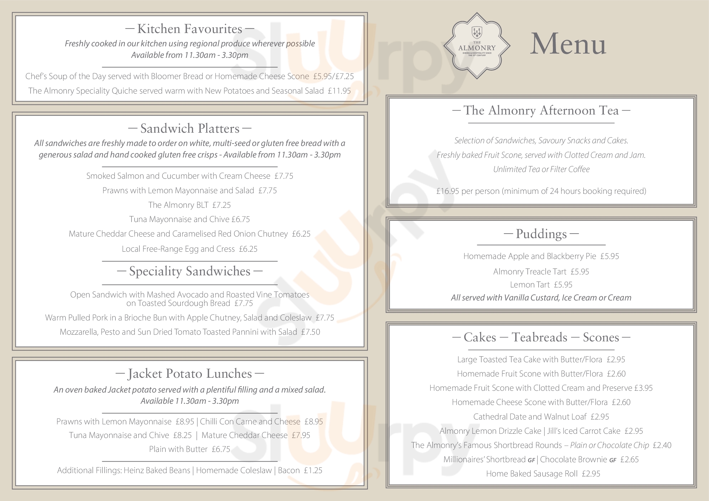 The Almonry Ely Menu - 1