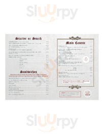 The Old Red Lion menu