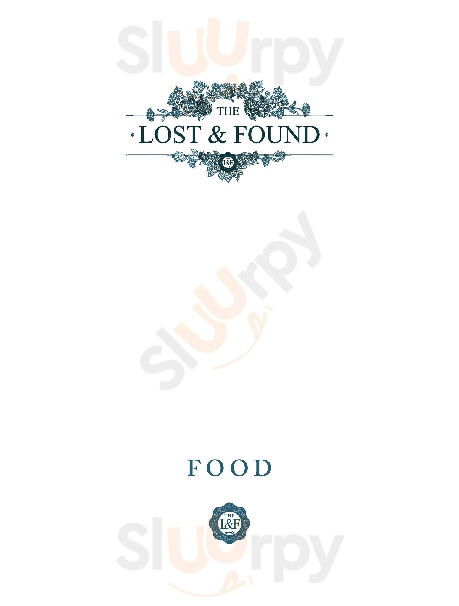 The Lost & Found Knutsford Menu - 1