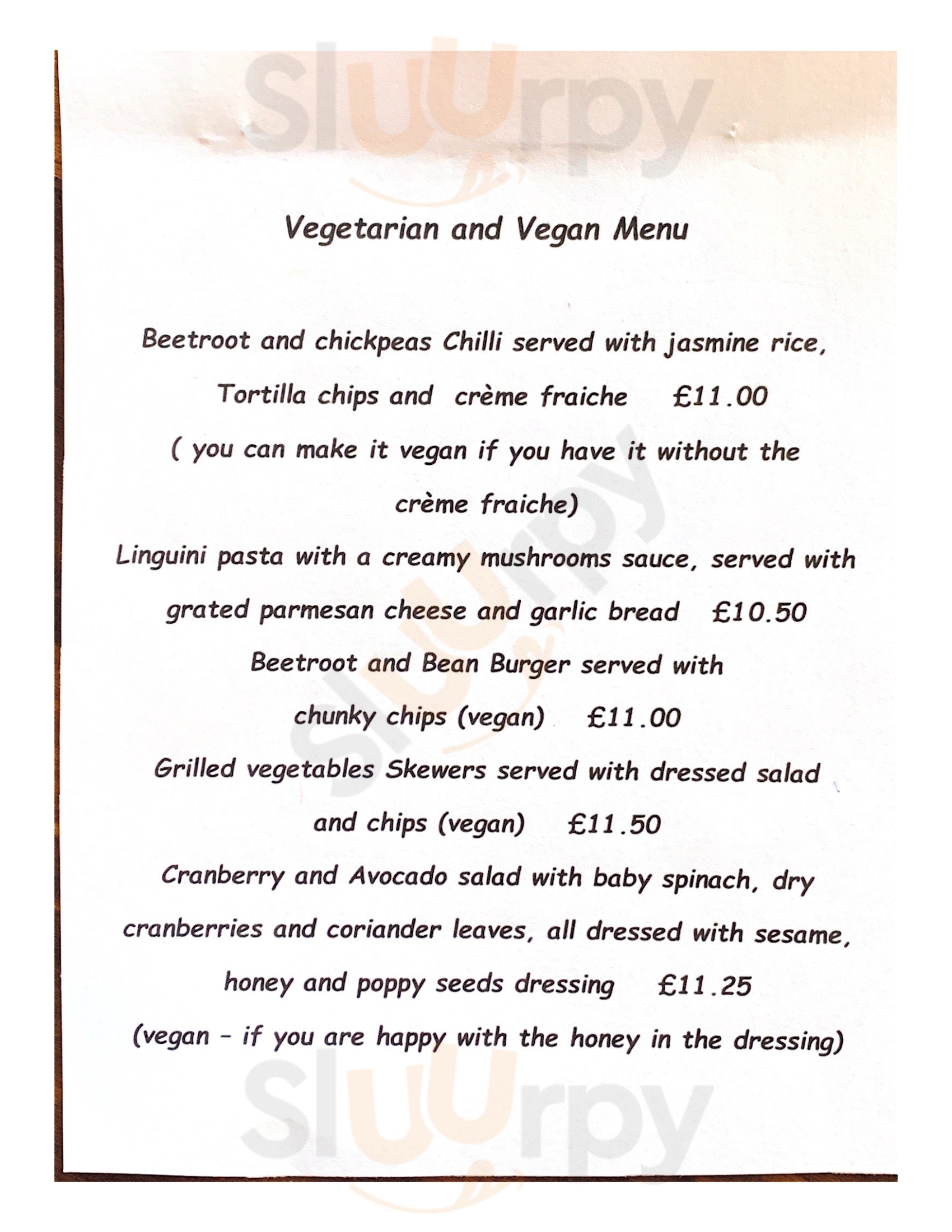 The Bell Frome Menu - 1