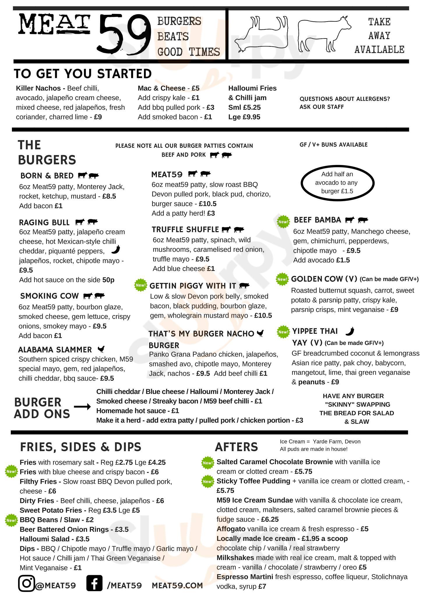 Meat59 Newton Abbot Menu - 1