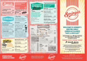 Springy’s American Diner menu