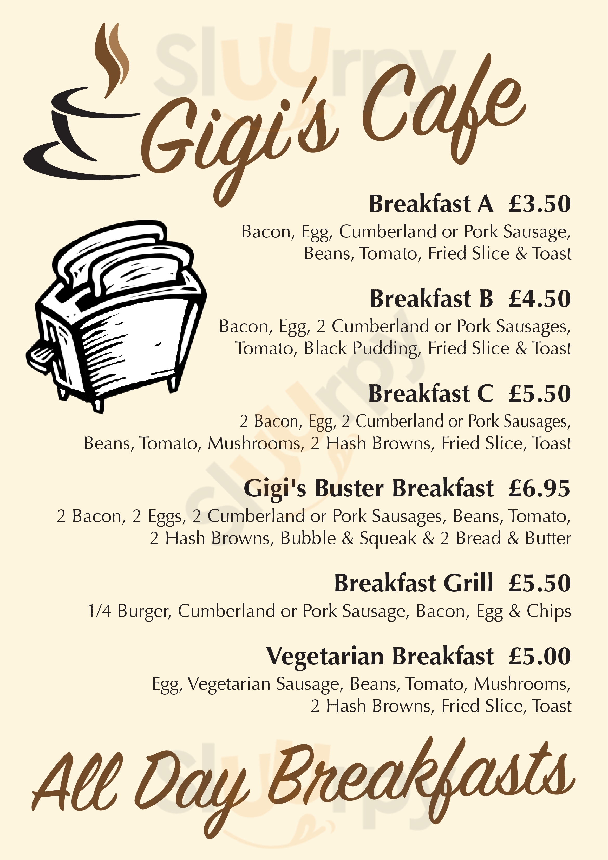 Gigi's Sheerness Menu - 1