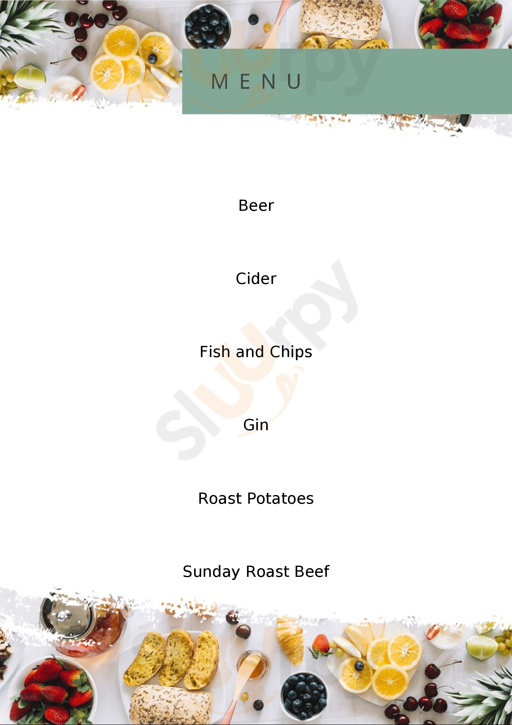 The Wheatsheaf Oakham Menu - 1