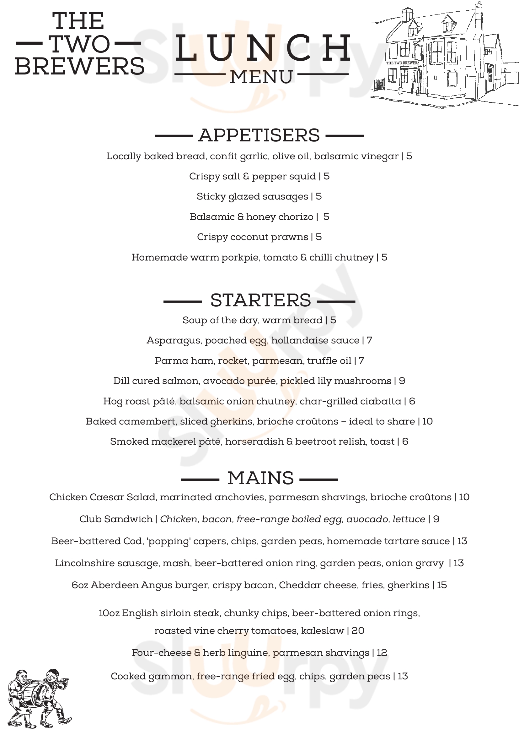 The Two Brewers Marlow Menu - 1