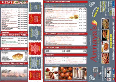 Annaya's Indian - Helensburgh menu