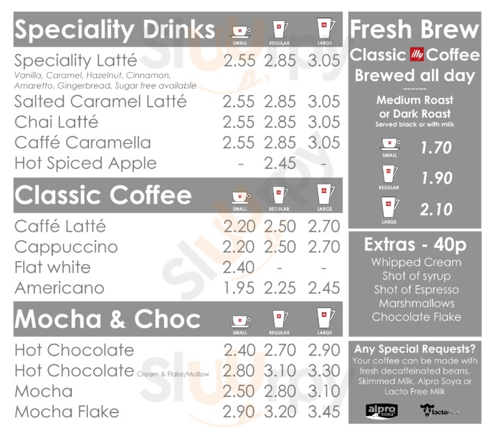 Surfin Cafe, Biggleswade - 3-4 Market House Market Square - Menu and Prices