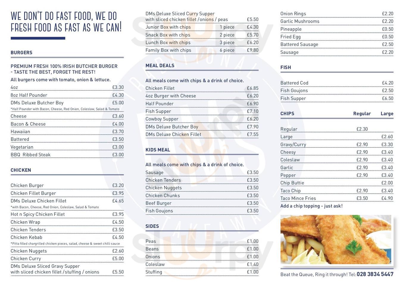 Dms Takeaway Lurgan Menu - 1