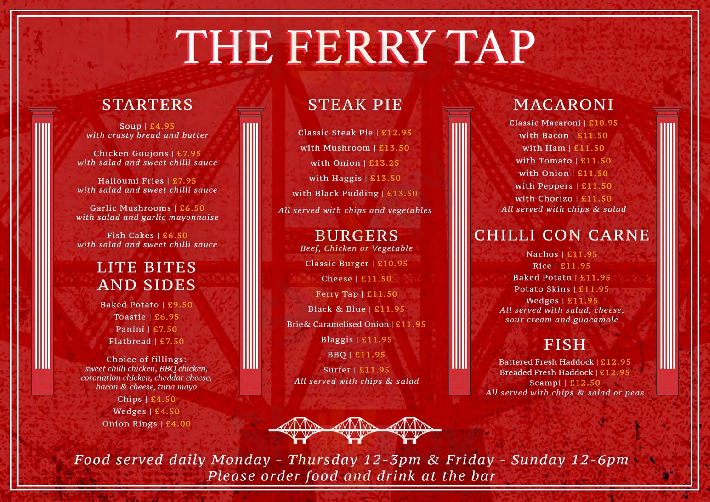 Ferry Tap South Queensferry Menu - 1