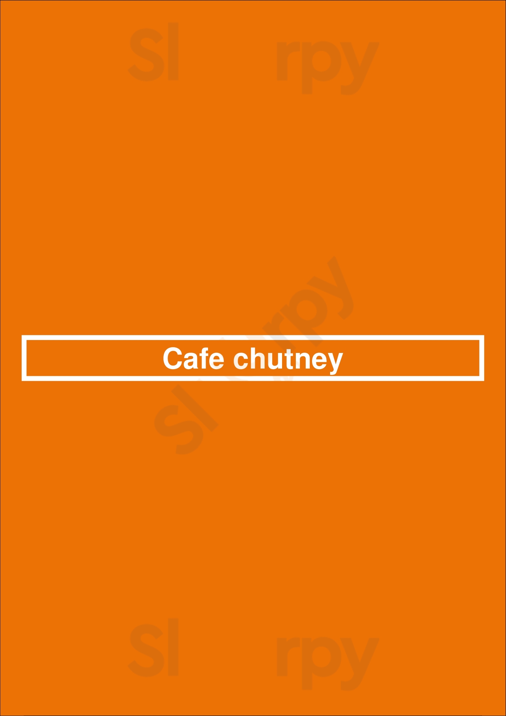 Cafe Chutney Coalville Menu - 1