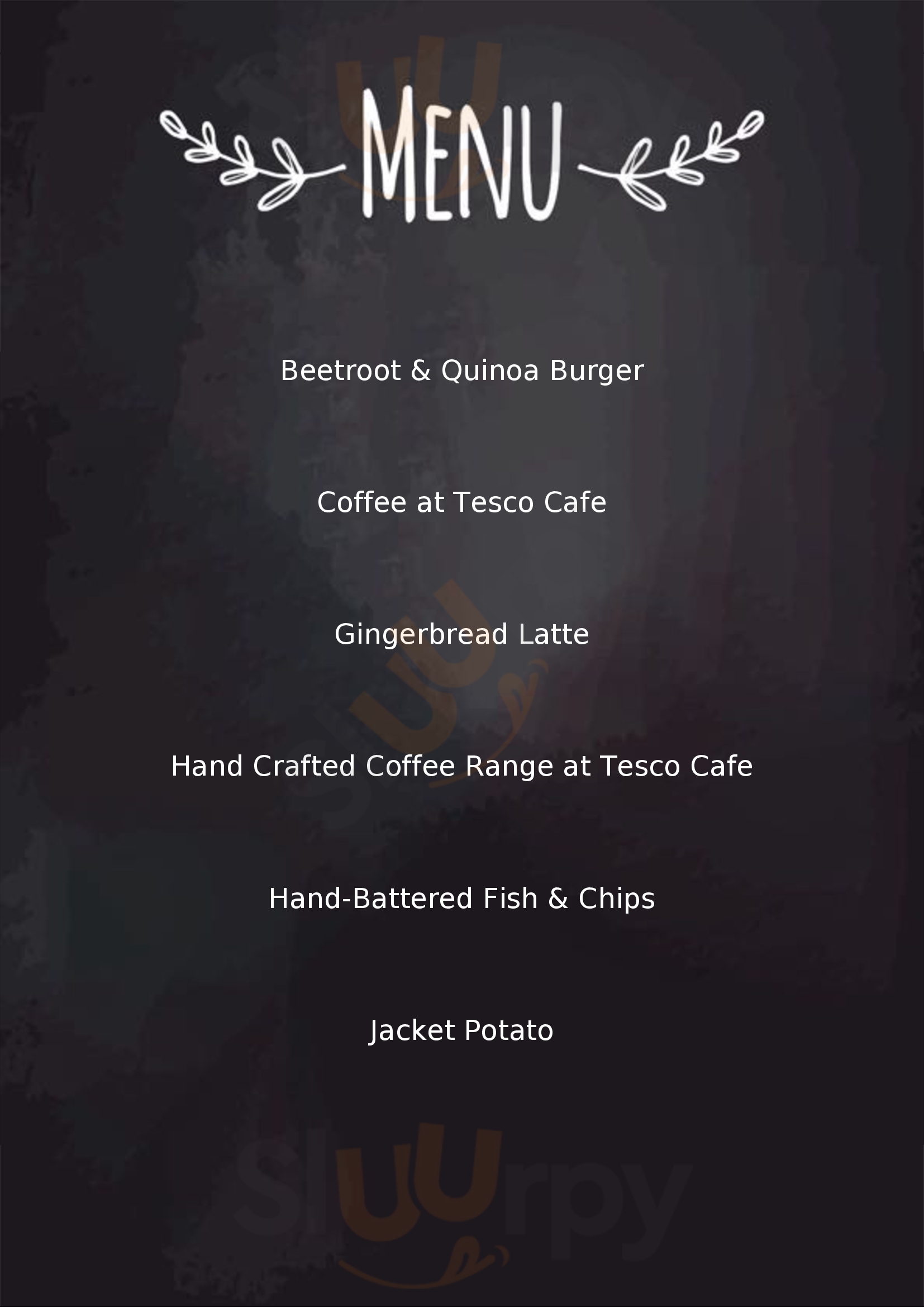 Tesco Cafe Newton Aycliffe Menu - 1