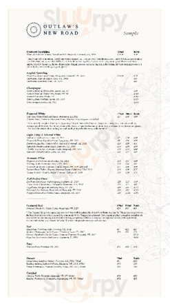 Outlaw's Fish Kitchen menu