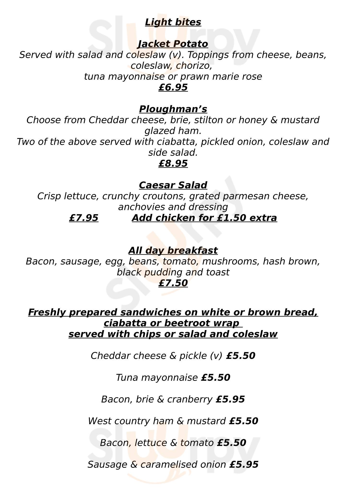 The Old Pound Inn Langport Menu - 1