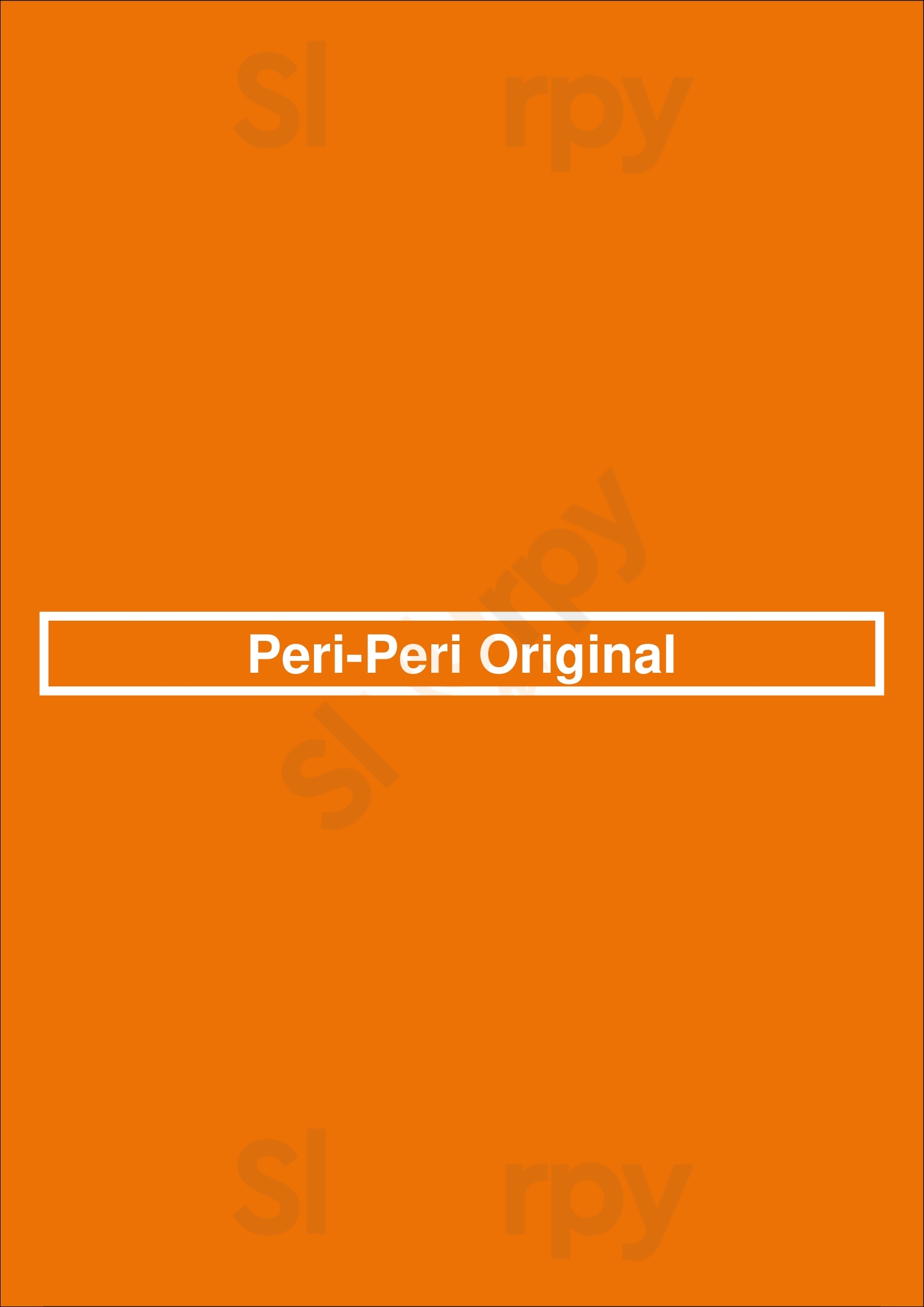 Peri-peri Original Watford Menu - 1