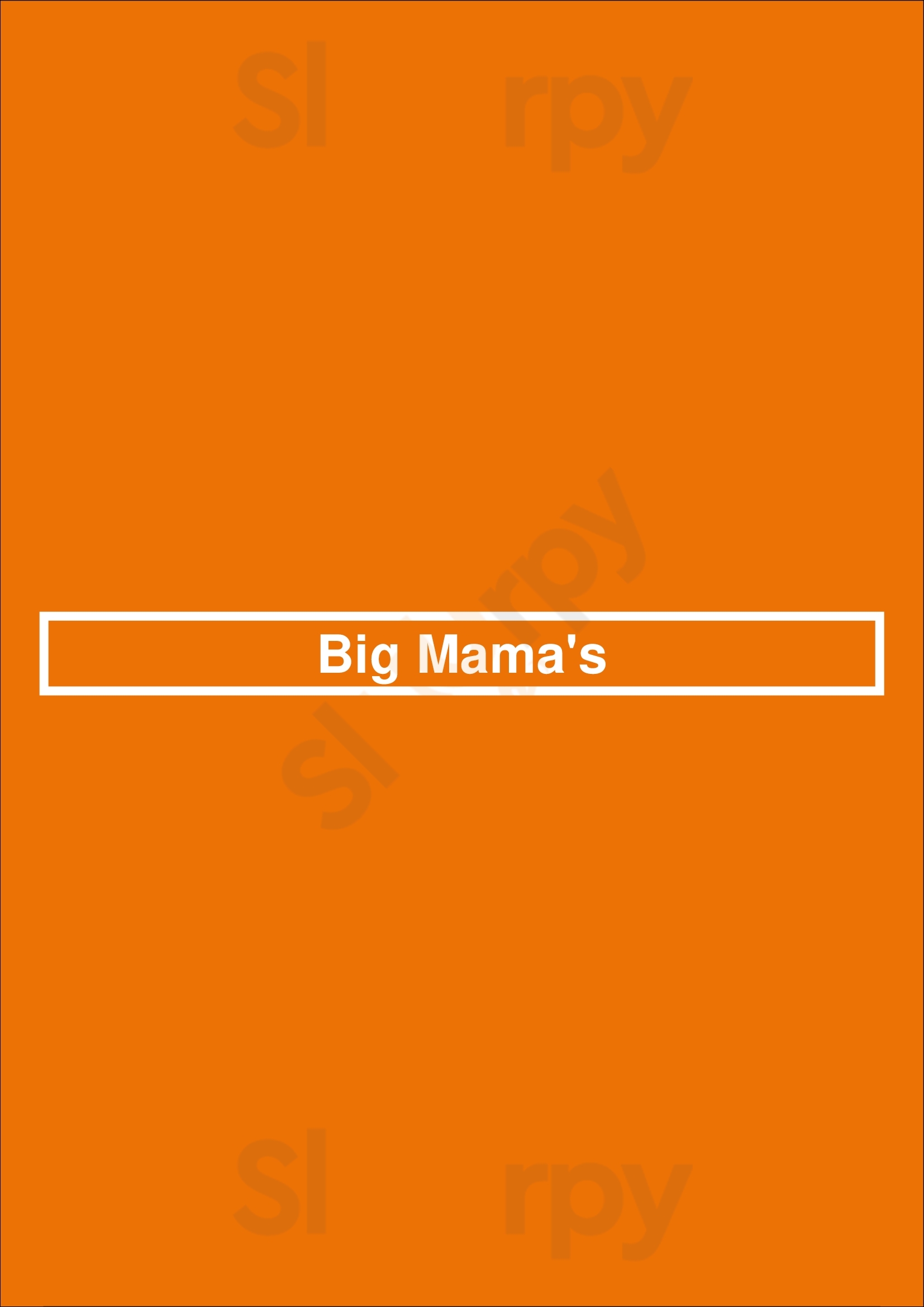Big Mama's Bedlington Menu - 1
