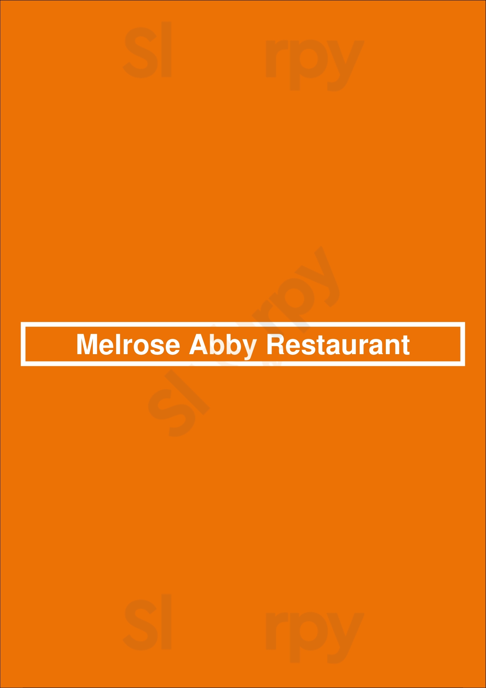 Melrose Abby Restaurant Melrose Menu - 1